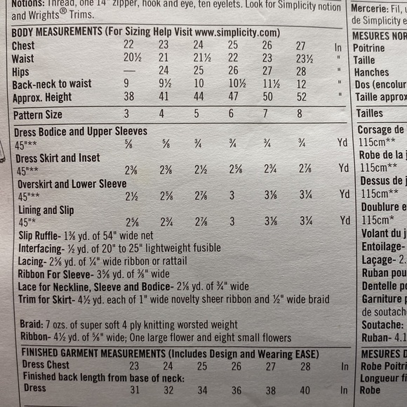 Simplicity 2065 Disney Rapunzel Tangled Girls Costume Pattern Dress Up Sizes 3-8 - Picture 8 of 9